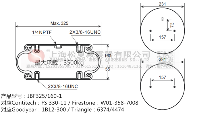 JBF325/160-1橡膠<a href='http://m.playapuntapopy.com/' target='_blank'><u>空氣彈簧</u></a>